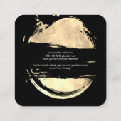 Mode Gold en zwart Vierkante Visitekaartje (Achterkant)