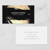 Mode Gold en zwart Visitekaartje (Voorkant / Achterkant)