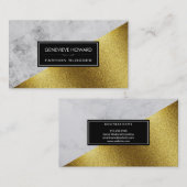 Mode Gold Marble Geometric Color Block Visitekaartje (Voorkant / Achterkant)