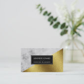 Mode Gold Marble Geometric Color Block Visitekaartje (Staand voorkant)