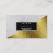 Mode Gold Marble Geometric Color Block Visitekaartje (Achterkant)