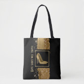 Mode Golden Stiletto Heels Canvas tas (Voorkant)