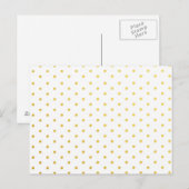 Mode goudpolka-punten briefkaart (Voorkant / Achterkant)