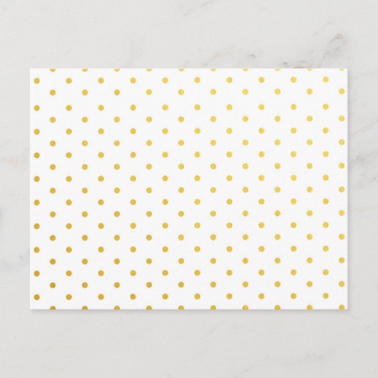 Mode goudpolka-punten briefkaart (Voorkant)