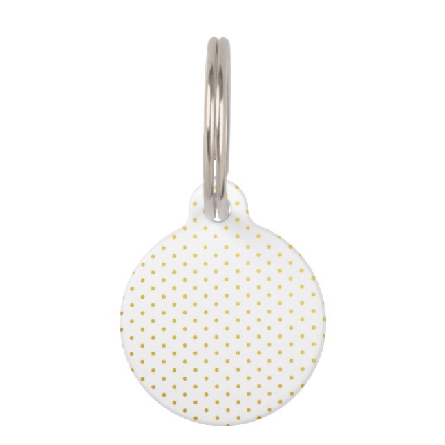 Mode goudpolka-punten huisdierpenning (Voorkant)