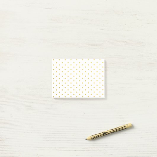 Mode goudpolka-punten post-it® notes (Op bureau)