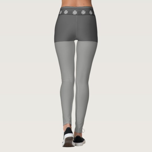 Mode grijs en zilver leggings (Achterkant)