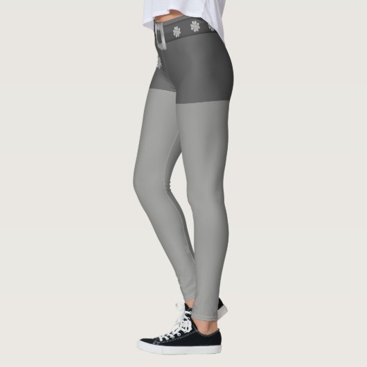 Mode grijs en zilver leggings (Links)