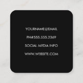 Mode Grunge Luxe Gouden Spikkels Vierkante Visitekaartje (Achterkant)