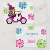 Mode handtassen Retro Daisy Flowers Visitekaartje (Voorkant / Achterkant)