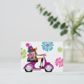 Mode handtassen Retro Daisy Flowers Visitekaartje (Staand voorkant)