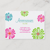 Mode handtassen Retro Daisy Flowers Visitekaartje (Achterkant)