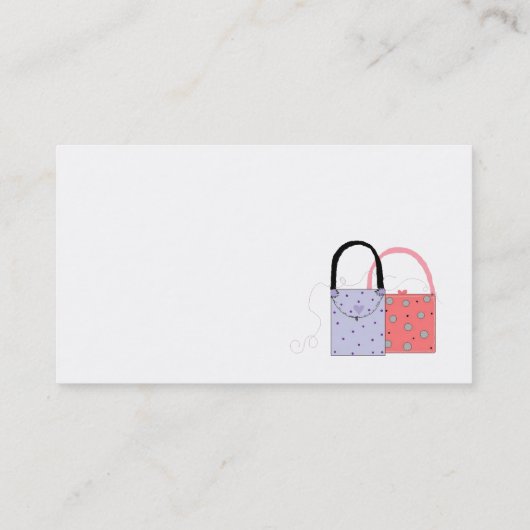 Mode handtassen Visitekaartje (Achterkant)