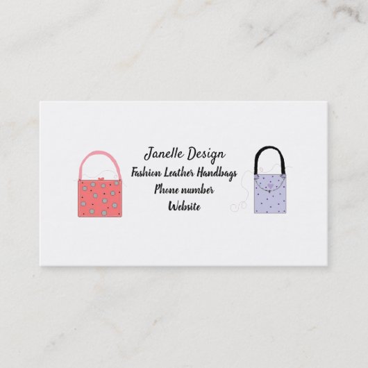 Mode handtassen Visitekaartje (Voorkant)