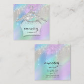 Mode Hanger Dress Boutique Drift Blue Vierkante Visitekaartje (Voorkant / Achterkant)