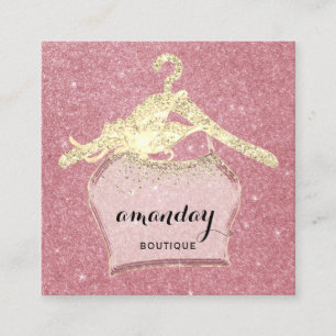 Mode Hanger Dress Boutique QR Code Logo Vierkante Visitekaartje