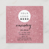 Mode Hanger Dress Boutique QR Code Logo Vierkante Visitekaartje (Achterkant)