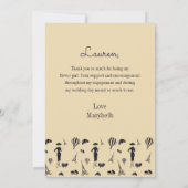  Mode Hartelijk dank, Bloemenmeisje-kaart Bedankkaart (Achterkant)