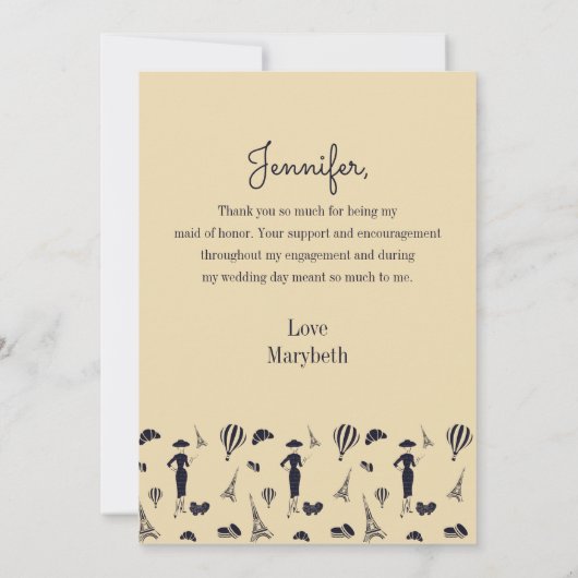 Mode Hartelijk dank voor uw eerbetoon Bedankkaart (Achterkant)