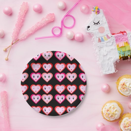 Mode Heart Emoji Emoticons Papieren Bordje (Feest)