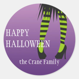 Mode heks kostuum streep benen Halloween label