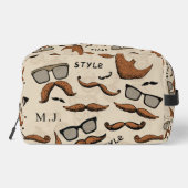 Mode Heren Monogram | Gepersonaliseerd Toilettasje (Achterkant)
