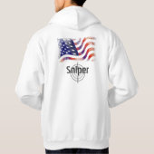 Mode Heren USA Vlag Kleding Hoodie (Achterkant)