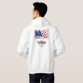 Mode Heren USA Vlag Kleding Hoodie (Achterkant volledig)