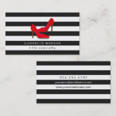 Mode Hot-Red hogedrukschoenen - Klassieke strips Visitekaartje (Voorkant / Achterkant)