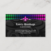 Mode Houndstooth Fleur de lis Jewelry BPG Visitekaartje (Achterkant)