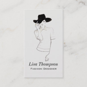 Mode Icon Designer Lady Pet Visitekaartje