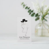 Mode Icon Designer Lady Pet Visitekaartje (Staand voorkant)