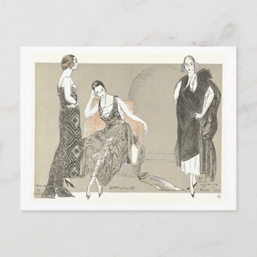 Mode Illustratie Briefkaart (Voorkant)