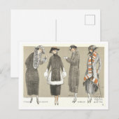 Mode Illustratie Briefkaart (Voorkant / Achterkant)