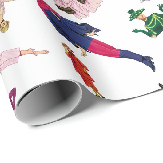  Mode Illustratie Dames Cadeaupapier (Rol Hoek)