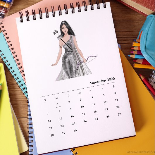 Mode illustratie, dierenriemtekens, dierenriem kalender