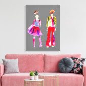 Mode illustratie figuren kunst waterverf canvas afdruk (Insitu (Woonkamer))