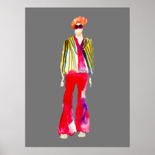 Mode illustratie figuren kunst waterverf poster