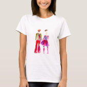 Mode illustratie figuren kunst waterverf t-shirt (Voorkant)