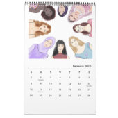 Mode illustratie kalender (Feb 2026)