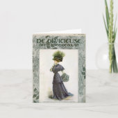  Mode Illustratie Lady Botanisch Pet Kaart (Voorkant)