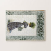  Mode Illustratie Lady Botanisch Pet Legpuzzel (Horizontaal)