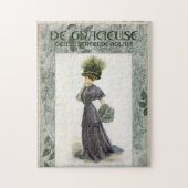  Mode Illustratie Lady Botanisch Pet Legpuzzel (Verticaal)