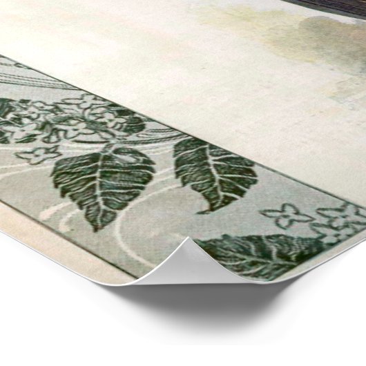  Mode Illustratie Lady Botanisch Pet Poster (Hoek)