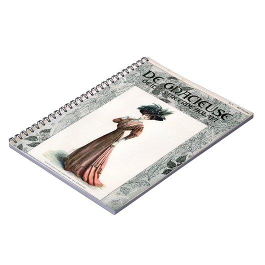 Mode Illustratie Lady Feather Pet Notitieboek (Linkerzijde)