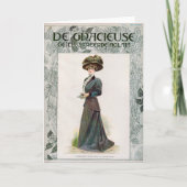 Mode Illustratie Lady Holding a Book Kaart (Voorkant)