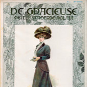  Mode Illustratie Lady Holding a Book Poster