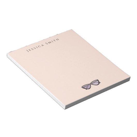 Mode Illustratie met zonnebril Notitieblok (Schuin)