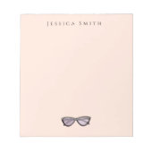 Mode Illustratie met zonnebril Notitieblok (Voorkant)