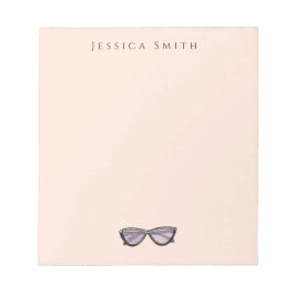 Mode Illustratie met zonnebril Notitieblok